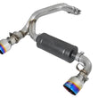 Load image into Gallery viewer, aFe Takeda 3in 304 SS Axle-Back Exhaust System w/ Blue Flame Tip 16-18 Ford Focus RS 2.3L (t) - Main Product View