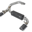 Load image into Gallery viewer, aFe Takeda 3in 304 SS Axle-Back Exhaust System w/ Carbon Fiber Tips 16-18 Ford Focus RS I4-2.3L (t) - Main Product View