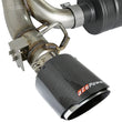 Load image into Gallery viewer, aFe Takeda 3in 304 SS Axle-Back Exhaust System w/ Carbon Fiber Tips 16-18 Ford Focus RS I4-2.3L (t) - Installation View