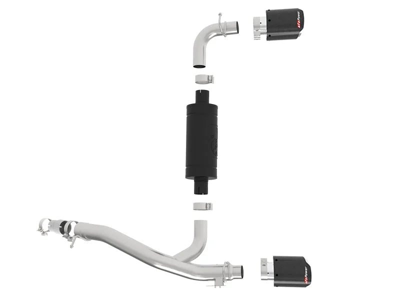 aFe Takeda 3in 304 SS Axle-Back Exhaust System w/ Carbon Fiber Tips 16-18 Ford Focus RS I4-2.3L (t) - Additional View 6