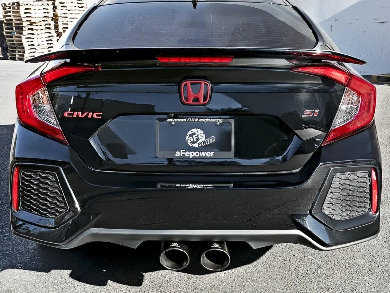 aFe Takeda 3in 304 SS Cat-Back Exhaust System w/ Black Tips 2017+ Honda Civic Si (4dr) I4 1.5L (t) - Side View