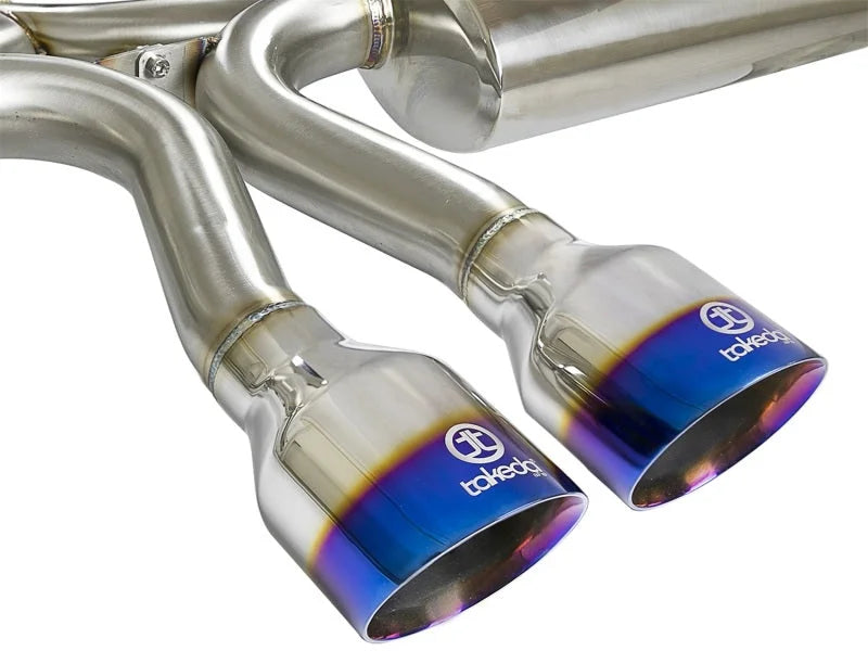 aFe Takeda 3in 304 SS Cat-Back Exhaust System w/ Blue Tips 2017 Honda Civic Si I4 1.5L (t) - Additional View 5