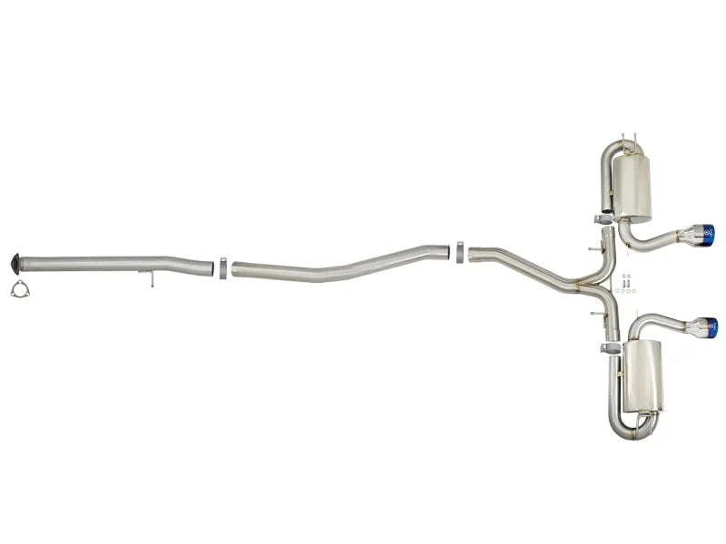 aFe Takeda 3in 304 SS Cat-Back Exhaust System w/ Blue Tips 2017 Honda Civic Si I4 1.5L (t) - Additional View 6