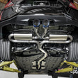 Load image into Gallery viewer, aFe Takeda 3in 304 SS Cat-Back Exhaust System w/ Blue Tips 2017+ Honda Civic Si 4Dr I4 1.5L (t) - Back View