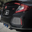 Load image into Gallery viewer, aFe Takeda 3in 304 SS Cat-Back Exhaust System w/ Blue Tips 2017+ Honda Civic Si 4Dr I4 1.5L (t) - Installation View