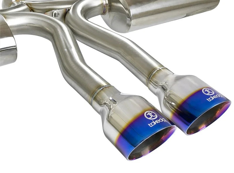 aFe Takeda 3in 304 SS Cat-Back Exhaust System w/ Blue Tips 2017+ Honda Civic Si 4Dr I4 1.5L (t) - Additional View 7
