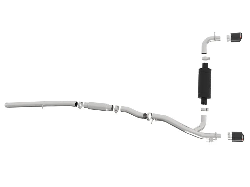 aFe Takeda 3in 304 SS Cat-Back Exhaust System w/ Carbon Fiber Tips 16-18 Ford Focus RS I4-2.3L (t) - Additional View 8