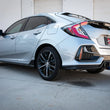 Load image into Gallery viewer, aFe Takeda 3in 304 SS Cat-Back Exhaust System w/Blue Flame Tips 17-20 Honda Civic Sport L4-1.5L (t) - Side View