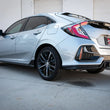 Load image into Gallery viewer, aFe Takeda 3in 304 SS Cat-Back Exhaust System w/Polished Tips 17-21 Honda Civic Sport L4-1.5L (t) - Back View