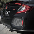 Load image into Gallery viewer, aFe Takeda 3in 304 SS Cat-Back Exhaust System w/Polished Tips 2017+ Honda Civic Si (4dr) I4 1.5L (t) - Back View