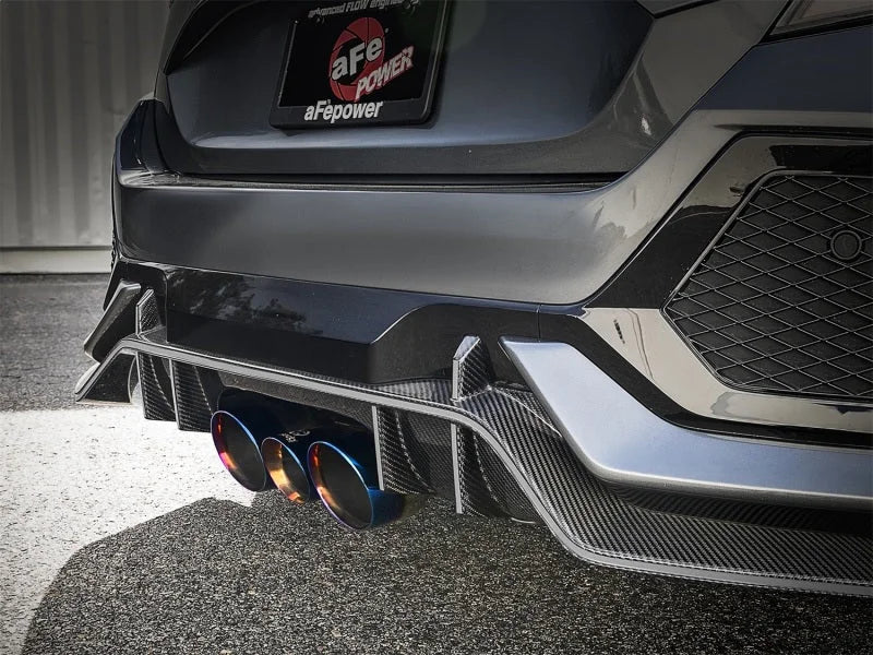 aFe Takeda 3in 304 SS Cat-Back Exhaust w/ Blue Flame Tips 2017+ Honda Civic Type R I4 2.0L (t) - Additional View 5