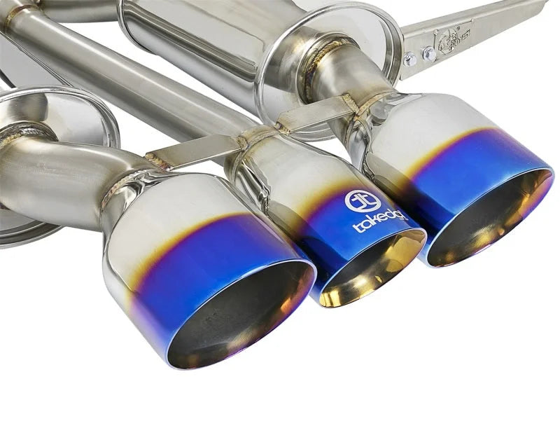 aFe Takeda 3in 304 SS Cat-Back Exhaust w/ Blue Flame Tips 2017+ Honda Civic Type R I4 2.0L (t) - Additional View 8