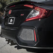 Load image into Gallery viewer, aFe Takeda 3in 304 SS Cat-Back Exhaust w/ Dual Center Black Tips 17+ Honda Civic Si (2dr) I4 1.5L - Back View