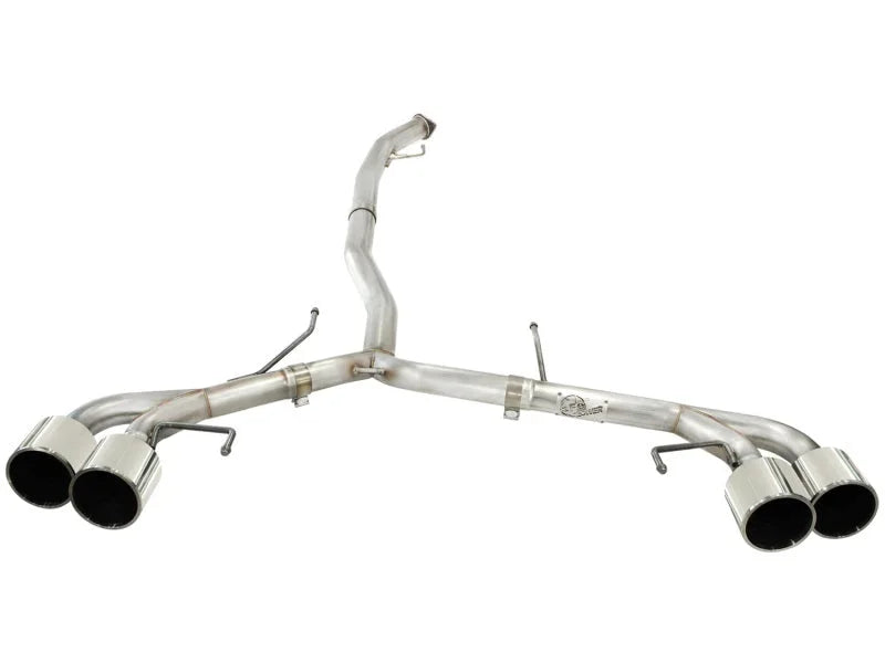 aFe Takeda 3in SS Exhaust Cat-Back 09-14 Nissan GTR V6 3.8L Polished Tips - Installation View