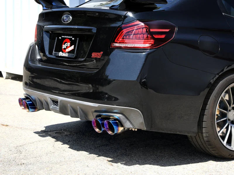 aFe Takeda 3in to 2-1/2in Stnlss Cat-Back Exhaust w/ Blue Flame Tip fits 2015-2021 Subaru WRX / 2015-2021 Subaru WRX STI H...