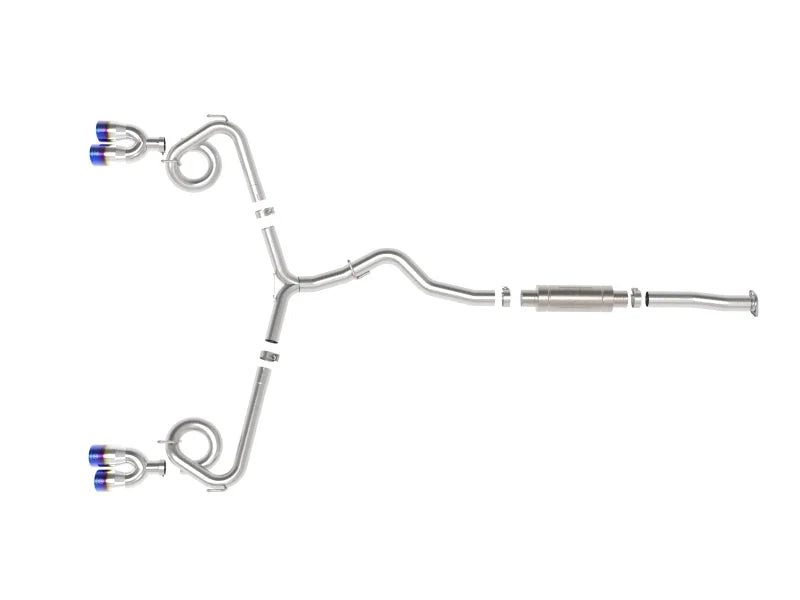 aFe Takeda 3in to 2-1/2in Stnlss Cat-Back Exhaust w/ Blue Flame Tip fits 2015-2021 Subaru WRX / 2015-2021 Subaru WRX STI H...