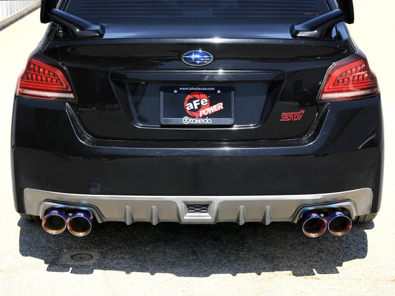 aFe Takeda 3in to 2-1/2in Stnlss Cat-Back Exhaust w/ Blue Flame Tip fits 2015-2021 Subaru WRX / 2015-2021 Subaru WRX STI H...