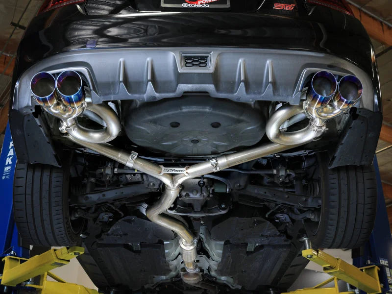aFe Takeda 3in to 2-1/2in Stnlss Cat-Back Exhaust w/ Blue Flame Tip fits 2015-2021 Subaru WRX / 2015-2021 Subaru WRX STI H...