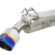 Load image into Gallery viewer, aFe Takeda 3in. to 2.5in. 304 SS C/B Exhaust 08-15 Mitsubishi EVO I4-2.0L (t) - Blue Flamed Tips - Additional View 6