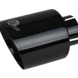 Load image into Gallery viewer, aFe Takeda 409 SS Clamp-On Exhaust Tip 2.5in. Inlet / 4.5in. Outlet / 7in. L - Black - Main Product View