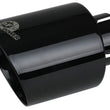 Load image into Gallery viewer, aFe Takeda 409 SS Clamp-On Exhaust Tip 2.5in. Inlet / 4.5in. Outlet / 7in. L - Black - Side View