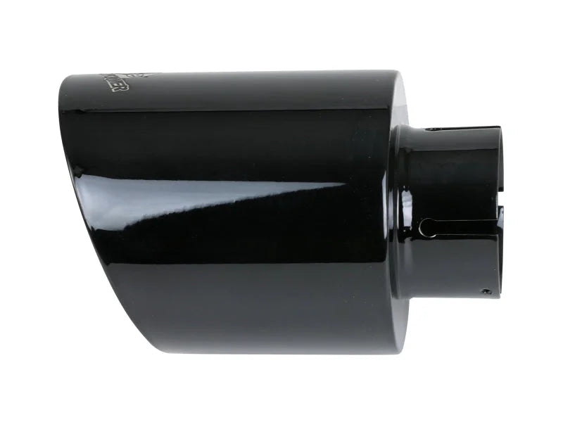 aFe Takeda 409 SS Clamp-On Exhaust Tip 2.5in. Inlet / 4.5in. Outlet / 7in. L - Black - Additional View 6