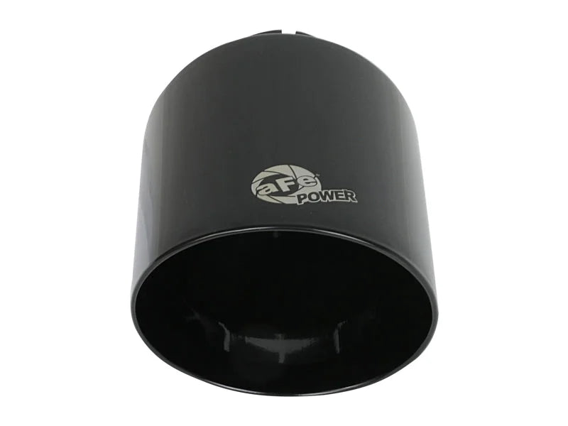 aFe Takeda 409 SS Clamp-On Exhaust Tip 2.5in. Inlet / 4.5in. Outlet / 7in. L - Black - Additional View 7