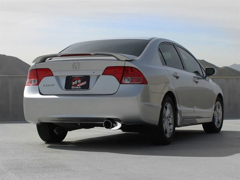aFe Takeda Exhaust 2.5in Dia 304SS Axle-Back w/Polished Tip 06-11 Honda Civic EX Sedan L4 1.8L - Side View