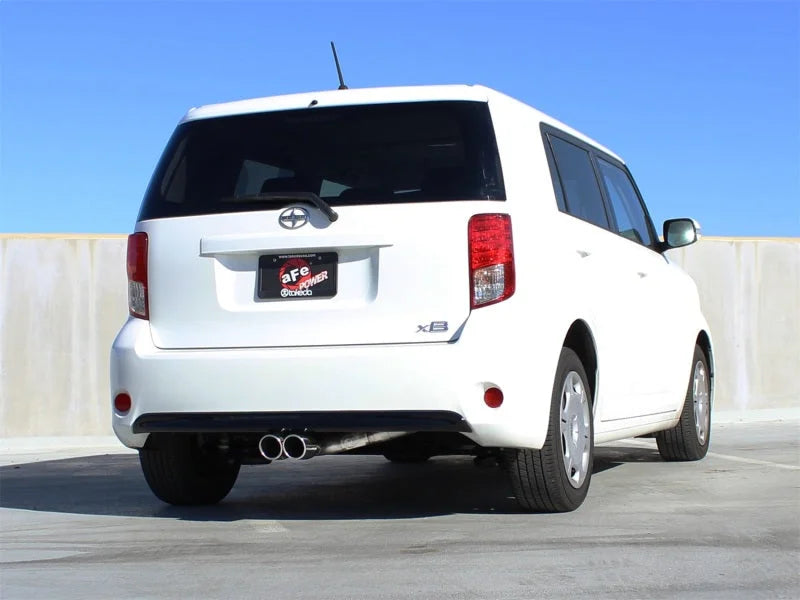 aFe Takeda Exhaust Axle-Back 08-14 Scion xB L4 2.4L 304SS Polished Dual Tips Exhaust - Back View