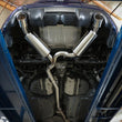 Load image into Gallery viewer, aFe Takeda Exhaust Axle-Back 13-15 Scion FRS / Subaru BRZ 304SS Black Dual Tips Exhaust - Installation View