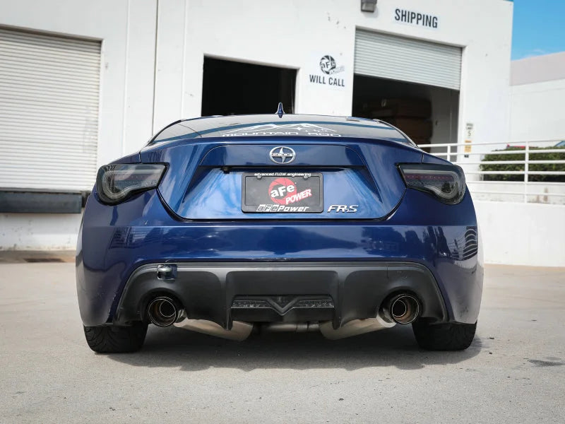 aFe Takeda Exhaust Axle-Back 13-15 Scion FRS / Subaru BRZ 304SS Carbon Fiber Dual Tips Exhaust - Additional View 5