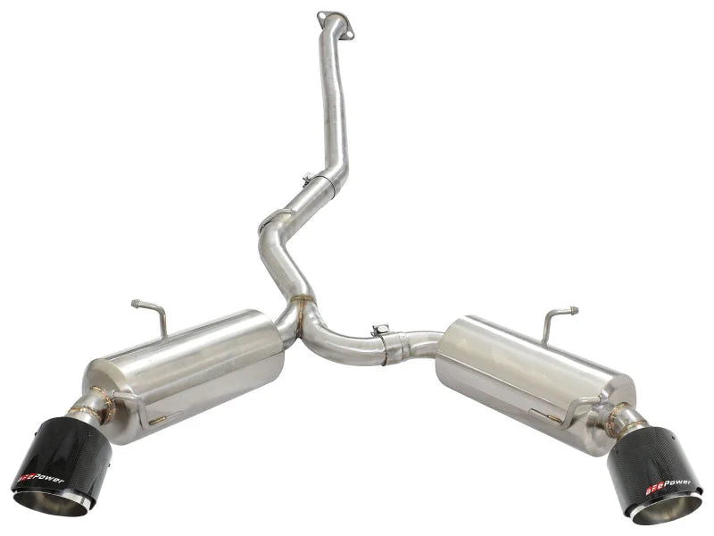 aFe Takeda Exhaust Axle-Back 13-15 Scion FRS / Subaru BRZ 304SS Carbon Fiber Dual Tips Exhaust - Additional View 10