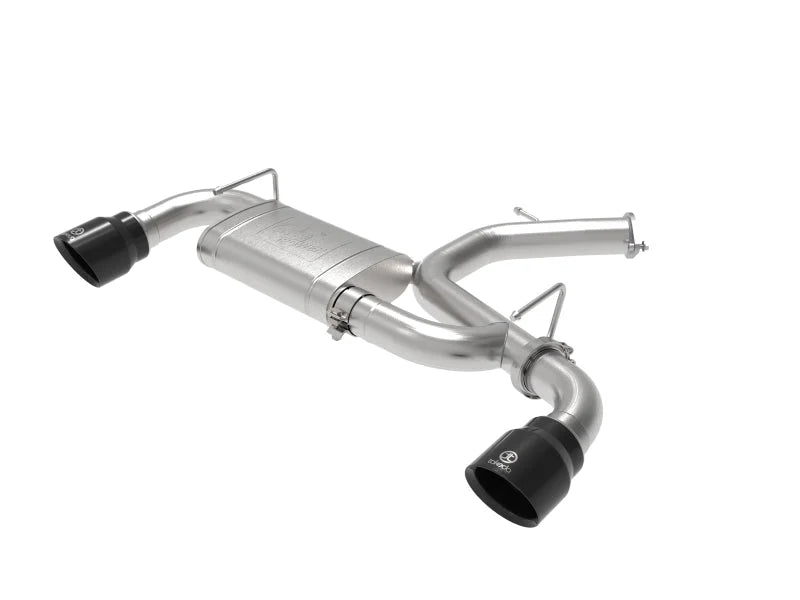 aFe Takeda Exhaust Axle-Back 19-20 Hyundai Veloster N 304SS Black Dual Tips Exhaust - Main Product View
