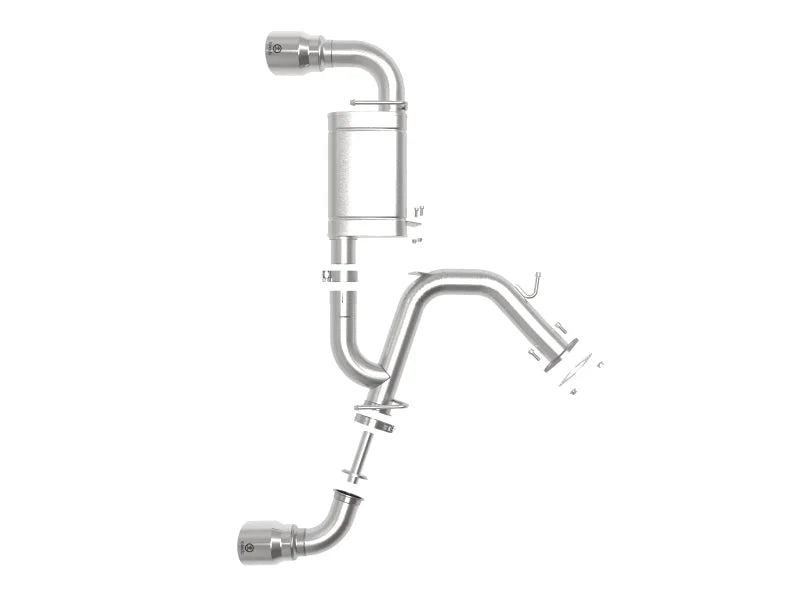 aFe Takeda Exhaust Axle-Back 19-20 Hyundai Veloster N 304SS Polished Dual Tips Exhaust - Additional View 7