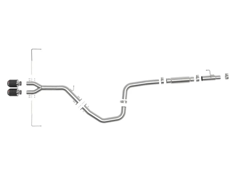 aFe Takeda Exhaust Cat-Back 19-20 Hyundai Veloster 304SS Carbon Fiber Dual Tips Exhaust - Installation View