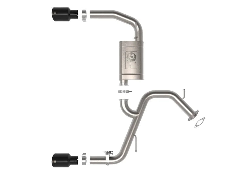 aFe Takeda Hyundai Elantra N 22-23 L4-2.0L (t) 3in SS Axle-Back Exhaust System w/ Black Tips - Additional View 6