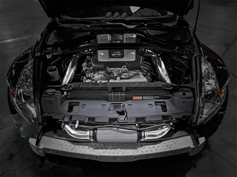 aFe Takeda Intake Stage-2 Polished Pro DRY S 09-17 Nissan 370Z V6 3.7L - Side View