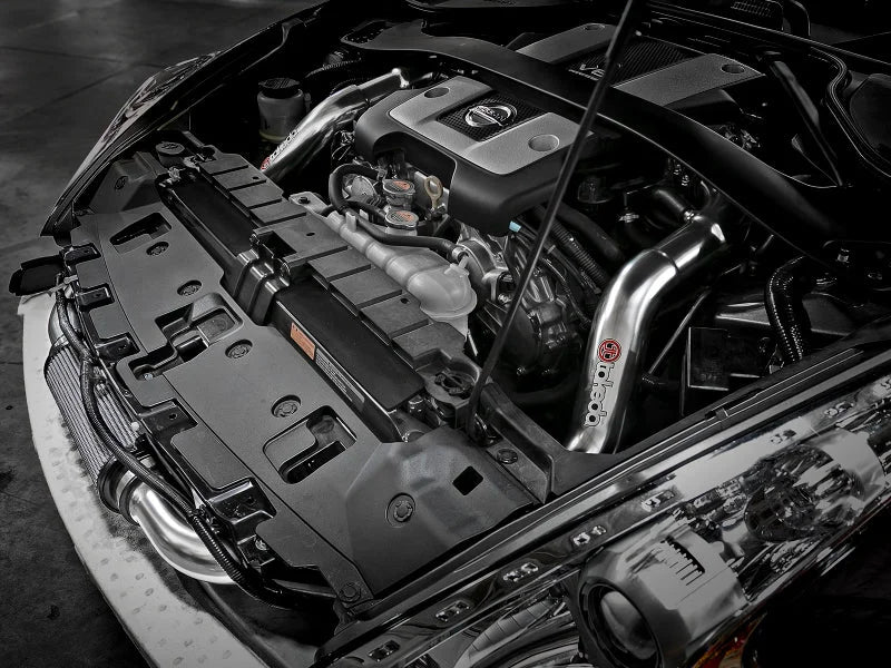aFe Takeda Intake Stage-2 Polished Pro DRY S 09-17 Nissan 370Z V6 3.7L - Back View