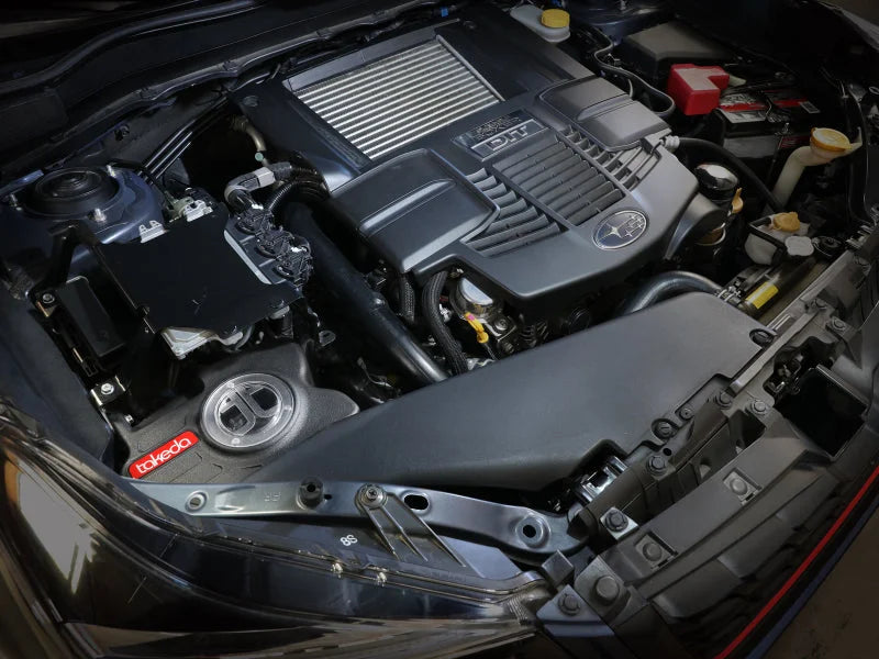 aFe Takeda Intake System w/Pro 5R Filerter Subaru Forester 14-18 H4-2.0L (t) - Back View