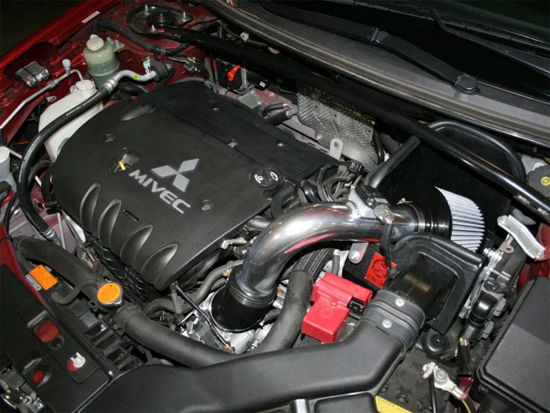 aFe Takeda Intakes Stage-2 PDS AIS PDS Mitsubishi Lancer 08-09 L4-2.0L (pol) - Side View