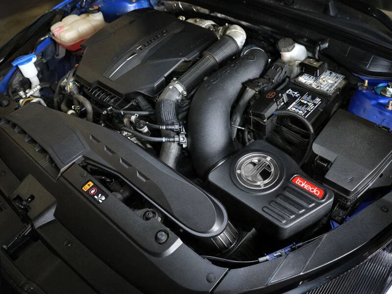 aFe Takeda Momentum Cold Air Intake System w/ Pro DRY S Filter fits 2021-2026 Kia K5 GT L4-2.5L (t) - Side View