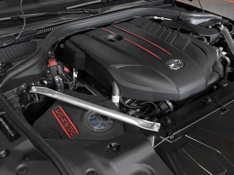 aFe Takeda Momentum Pro 5R Cold Air Intake System 20-21 Toyota Supra L6-3.0L (T) B58 - Side View