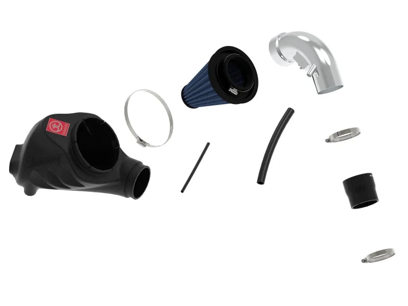 aFe Takeda Momentum Sealed Intake System 12 Honda Civic Si 2.4L Stage 2 Pro 5R Polished - Back View