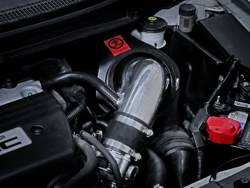 aFe Takeda Momentum Sealed Intake System 12 Honda Civic Si 2.4L Stage 2 Pro Dry S Polished - Side View