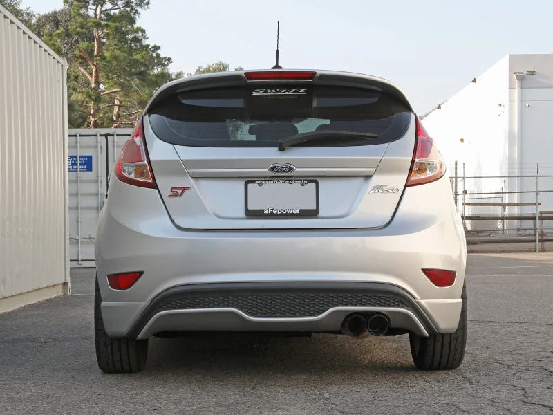 aFe Takeda Series 2 1/2in 304 SS Cat-Back 14-19 Ford Fiesta L4-1.6L (t) w/Black Tip - Side View