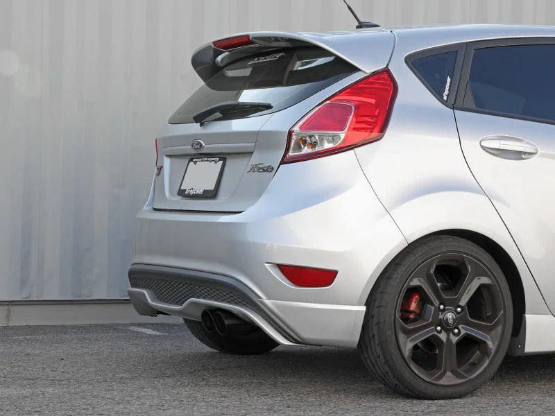 aFe Takeda Series 2 1/2in 304 SS Cat-Back 14-19 Ford Fiesta L4-1.6L (t) w/Black Tip - Back View