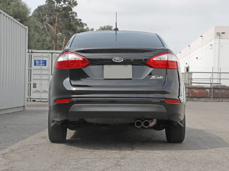 aFe Takeda Series 2 1/2in 304 SS Cat-Back 14-19 Ford Fiesta L4-1.6L w/Polished Tip - Back View