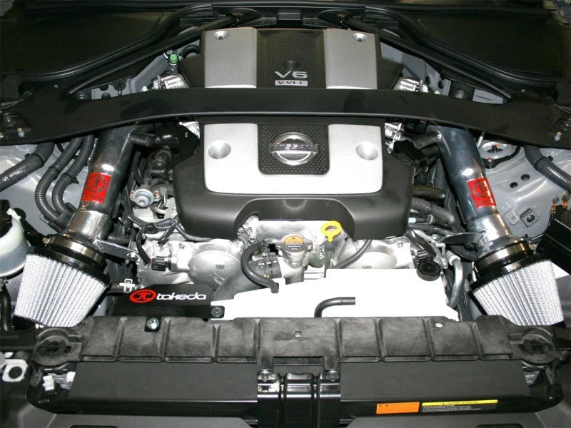aFe Takeda Stage-2 Pro DRY S Cold Air Intake System Nissan 370Z 09-17 V6-3.7L - Side View