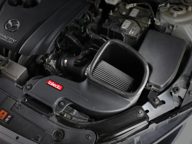 aFe Takeda Stage-2 Pro Dry S Cold Air Intake System 14-18 Mazda 3 L4-2.0L (Black) - Side View
