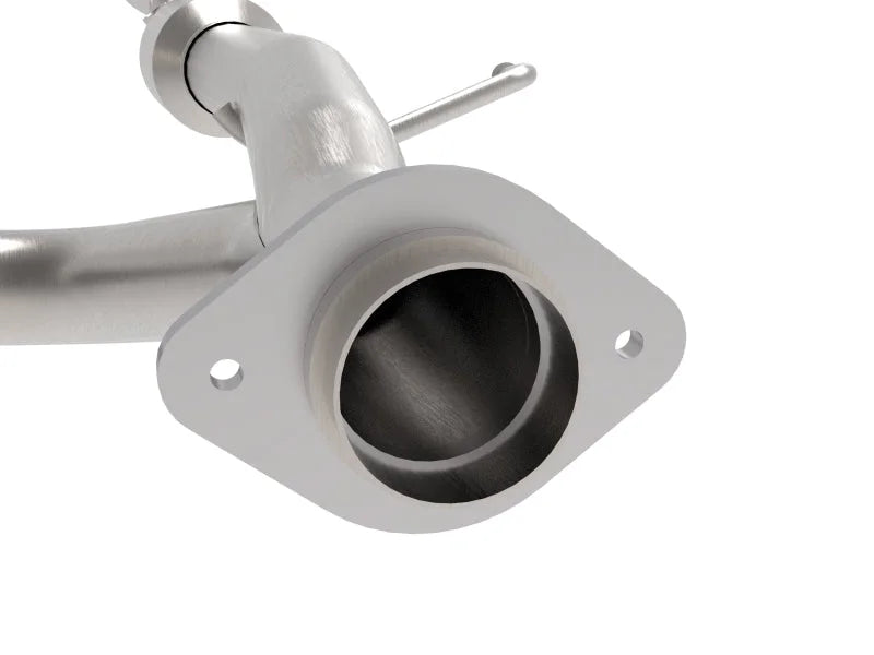 aFe Toyota Tacoma 05-15 V6-4.0L Twisted Steel Y-Pipe w/ Cat - Side View